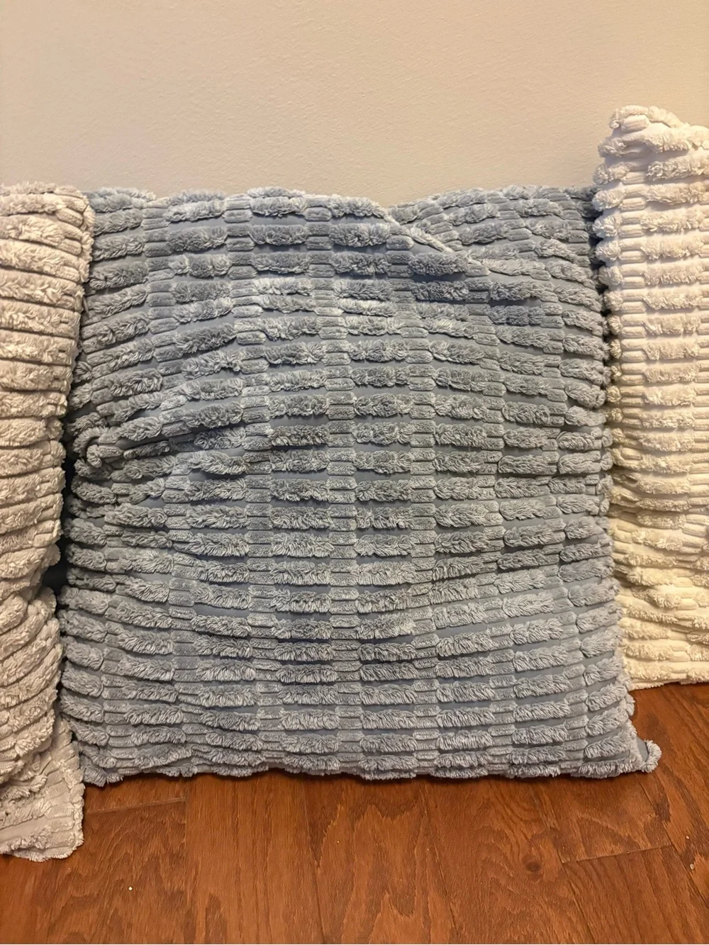 Neutral Plush Textured Throw Pillows